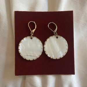 Elegant White Shell Drop Earrings
